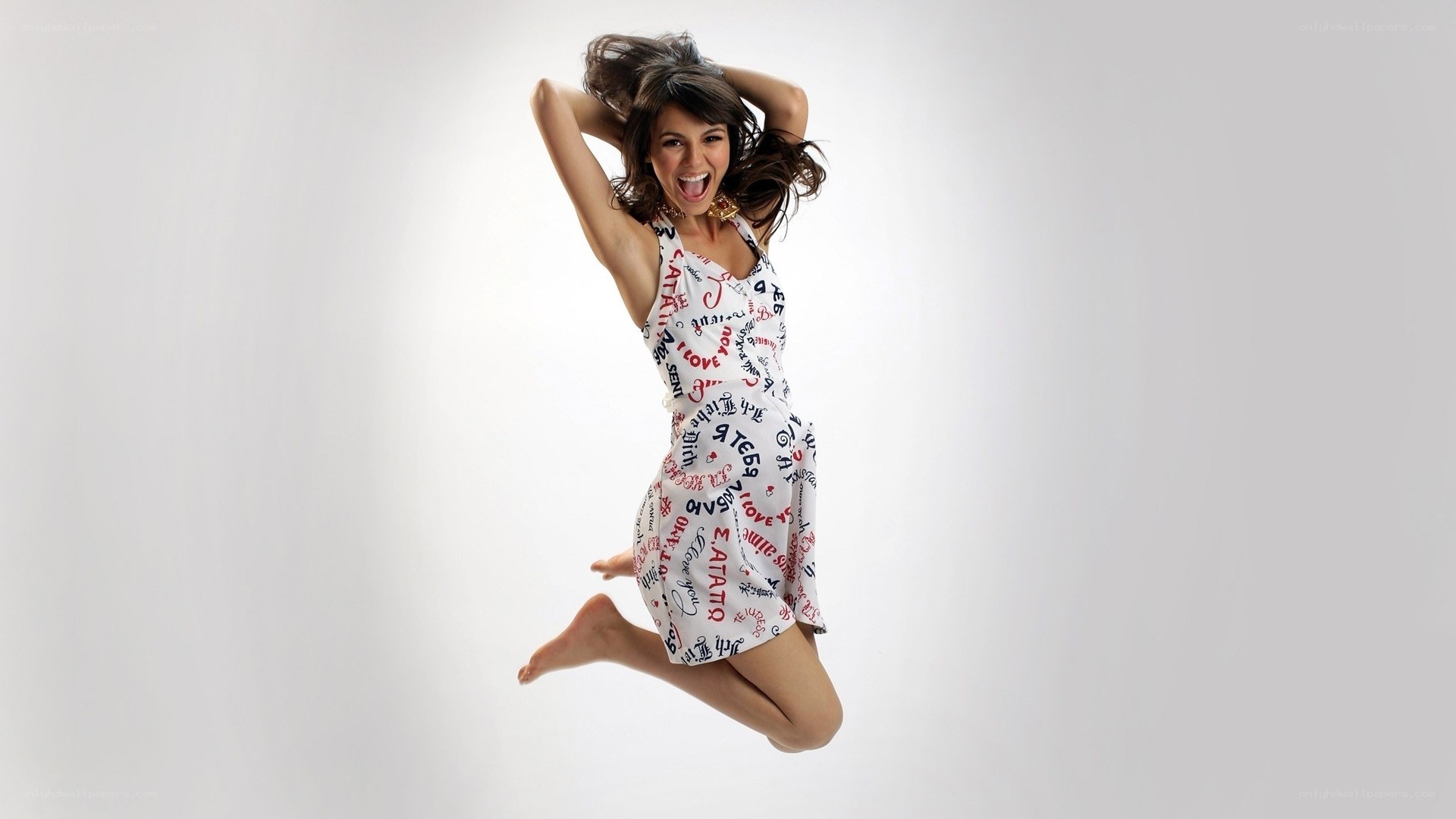 woman jumping in joy