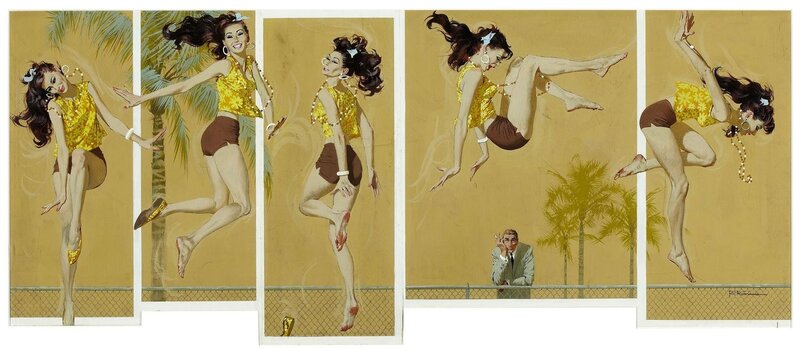 woman jumping in sequence