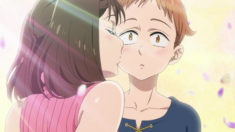 Woman Kissing Boy