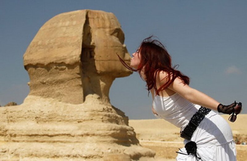 Woman Kissing Sphinx