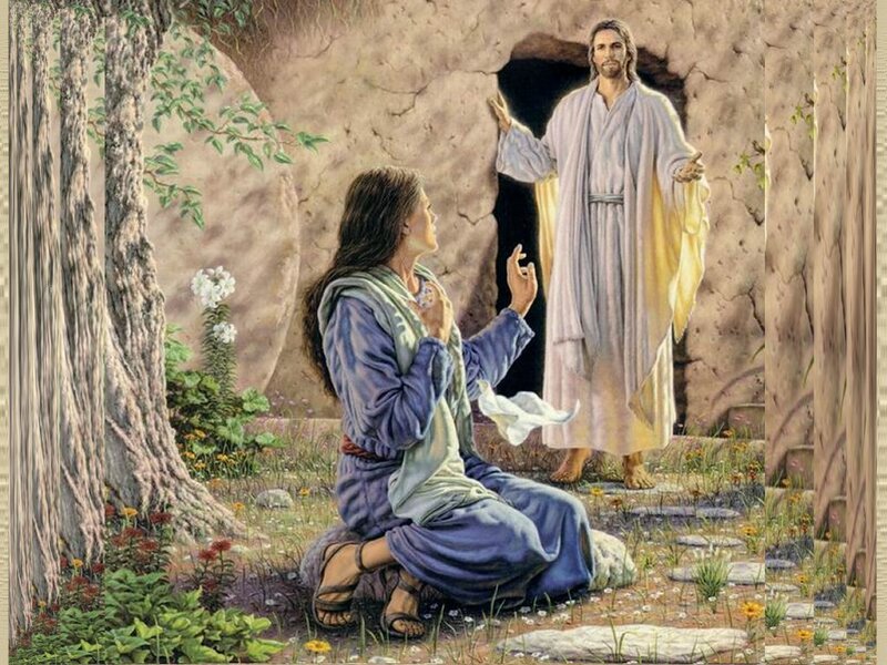 Woman Kneeling Before Man