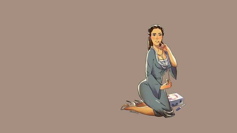 Woman Kneeling with Stethoscope
