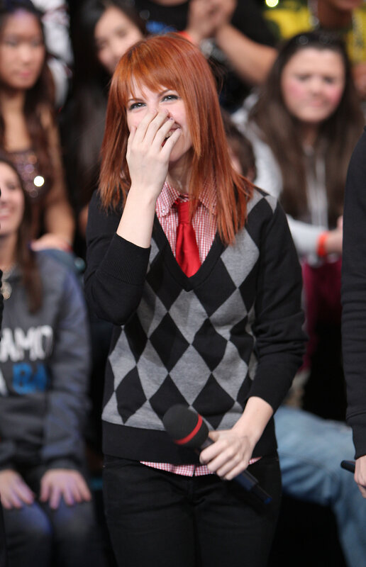 Woman laughing at event