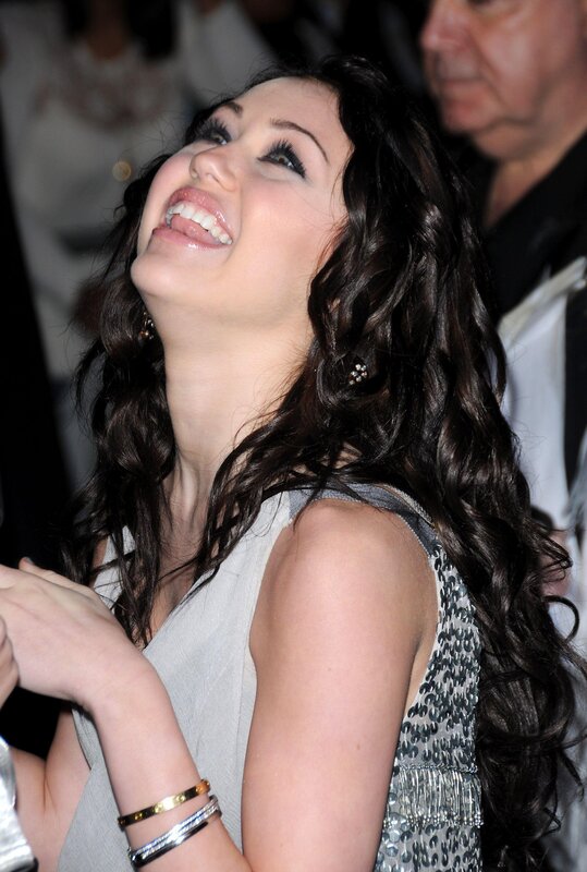 woman laughing at event