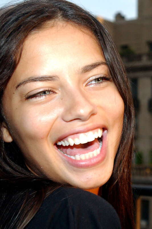 woman laughing brightly