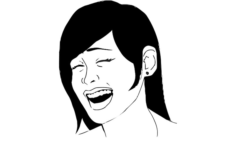 woman laughing cartoon