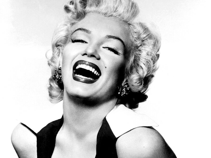 Woman Laughing Widely — Black