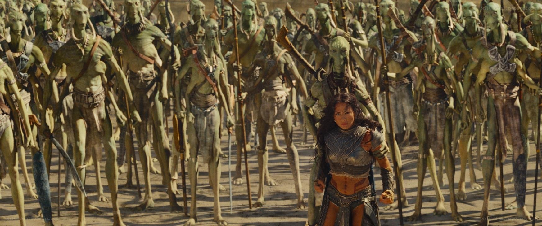 woman leading alien army