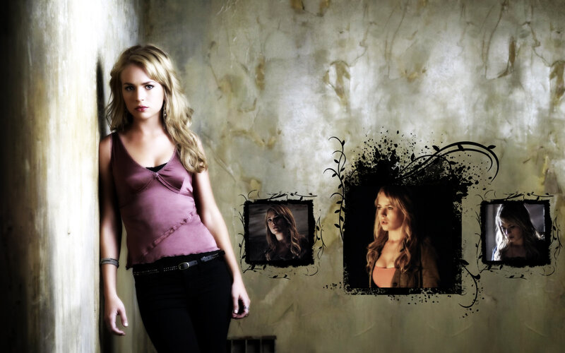 Woman Leaning Against Wall — Brown, Dramatic, Photograph