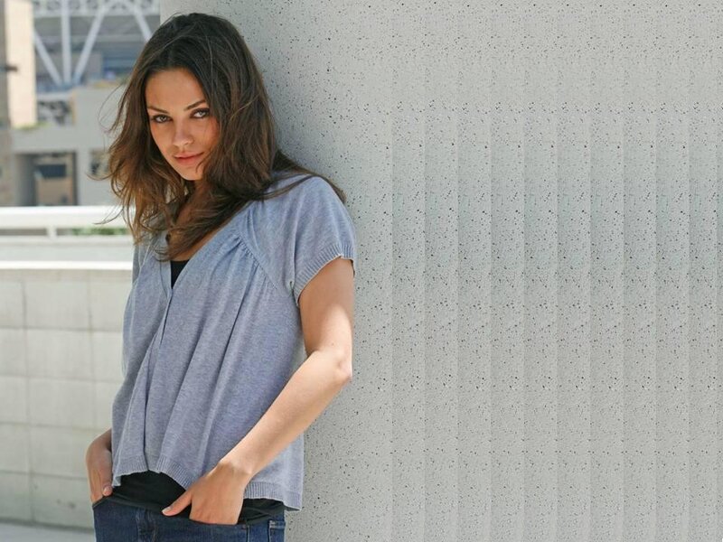 Woman Leaning Against Wall — Gray, Neutral