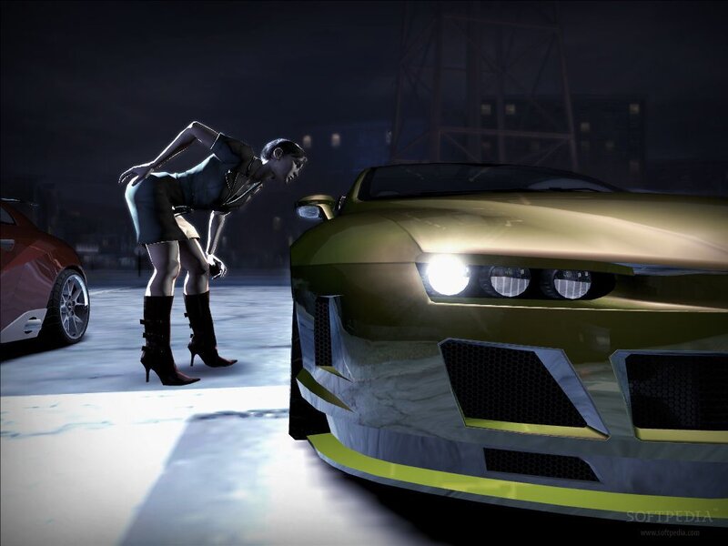 woman leaning on car at night