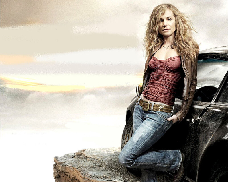 Woman Leaning on Car — Brown, Dramatic, Sunset