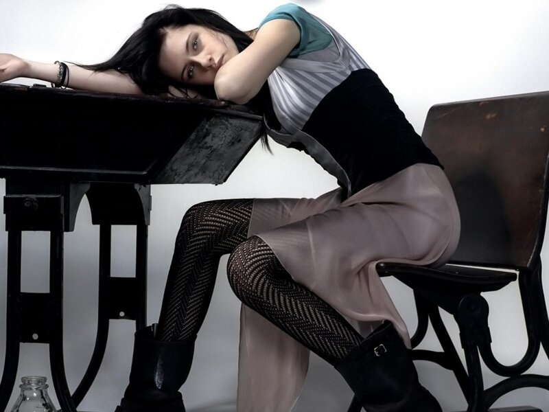 Woman Leaning on Desk