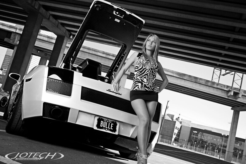 Woman Leaning on Lamborghini