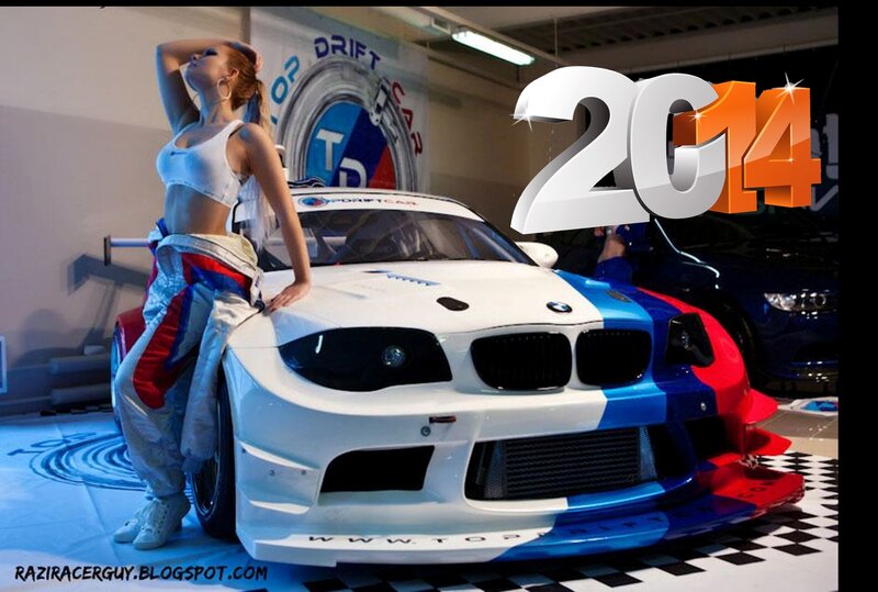 Woman Leaning on Race Car — White