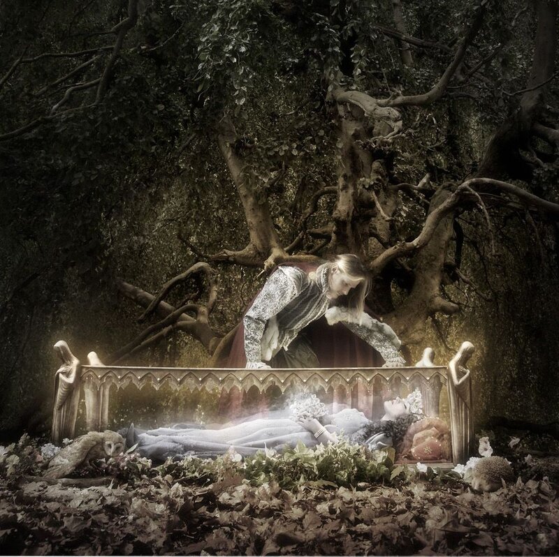 Woman Leaning over a Coffin