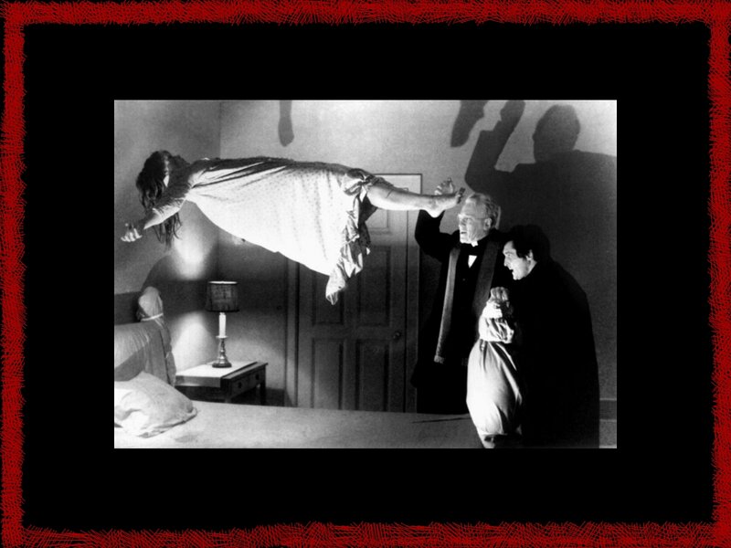 Woman levitating in a bedroom