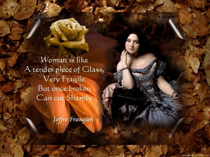 Woman like glass quote