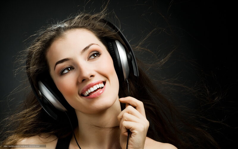 woman listening to music