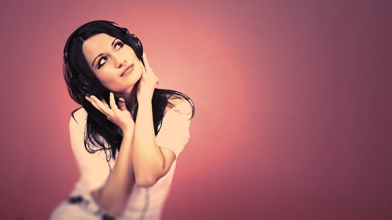 woman listening to music