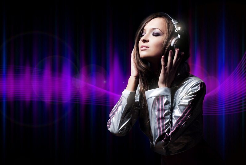 woman listening to music