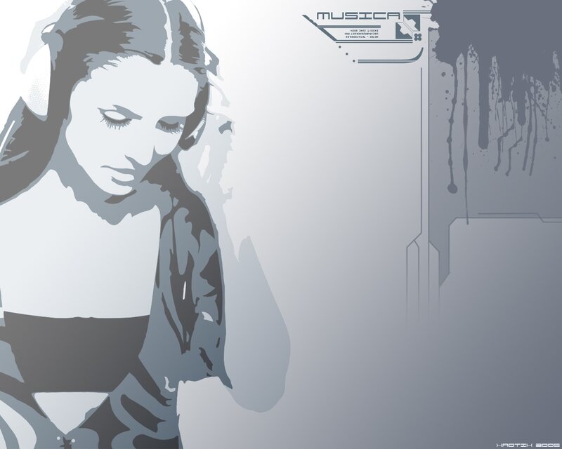 woman listening to music