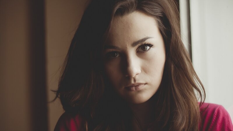 woman looking at camera
