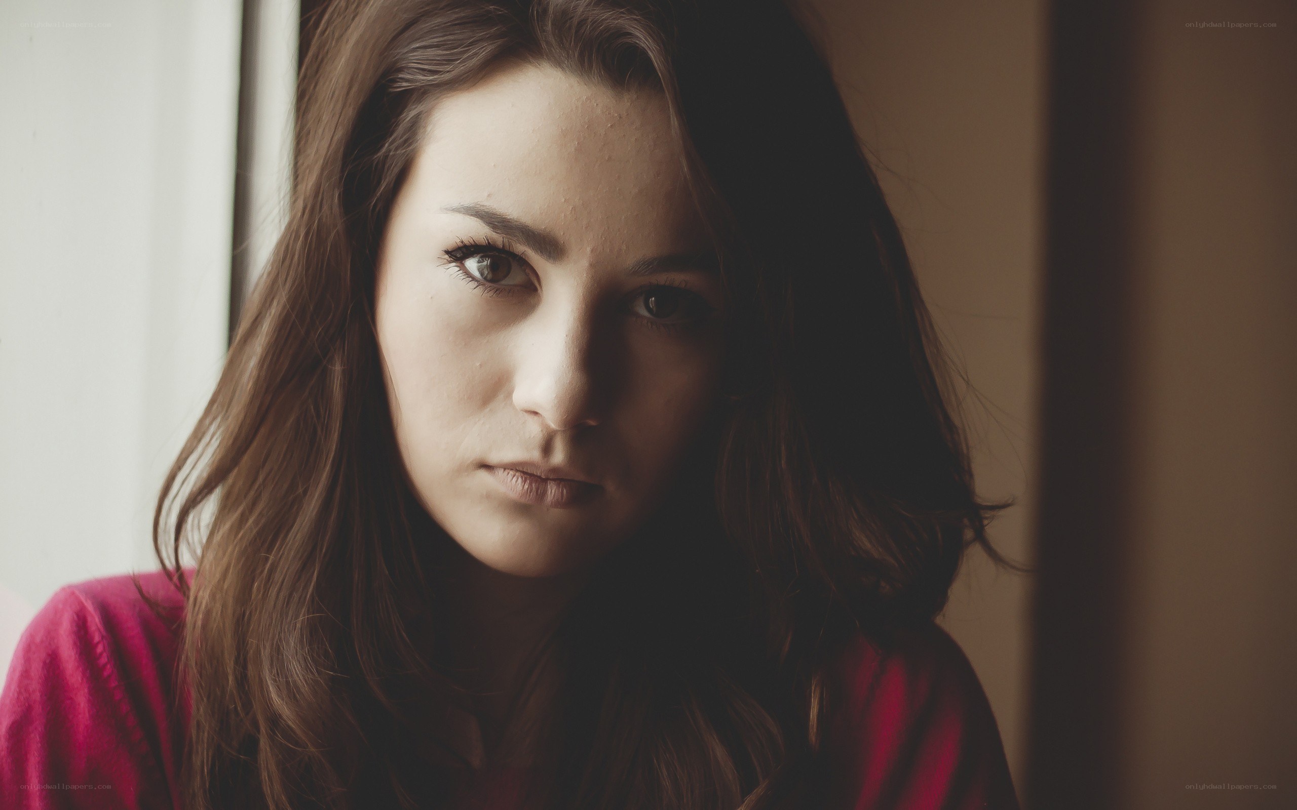 woman looking at camera