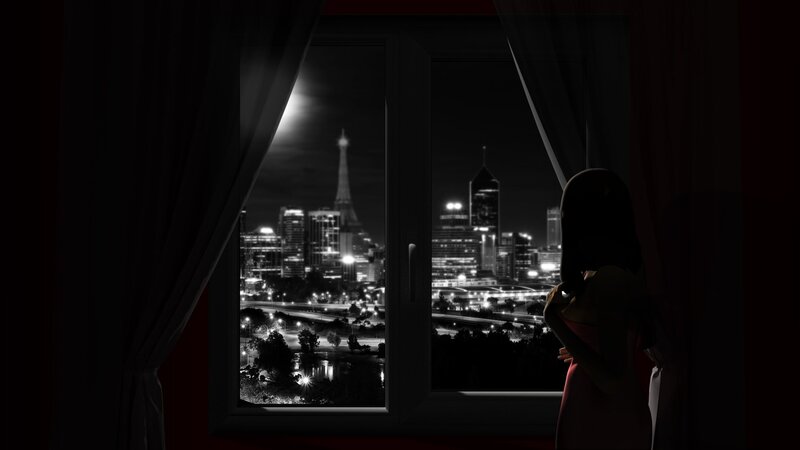 woman looking at city view
