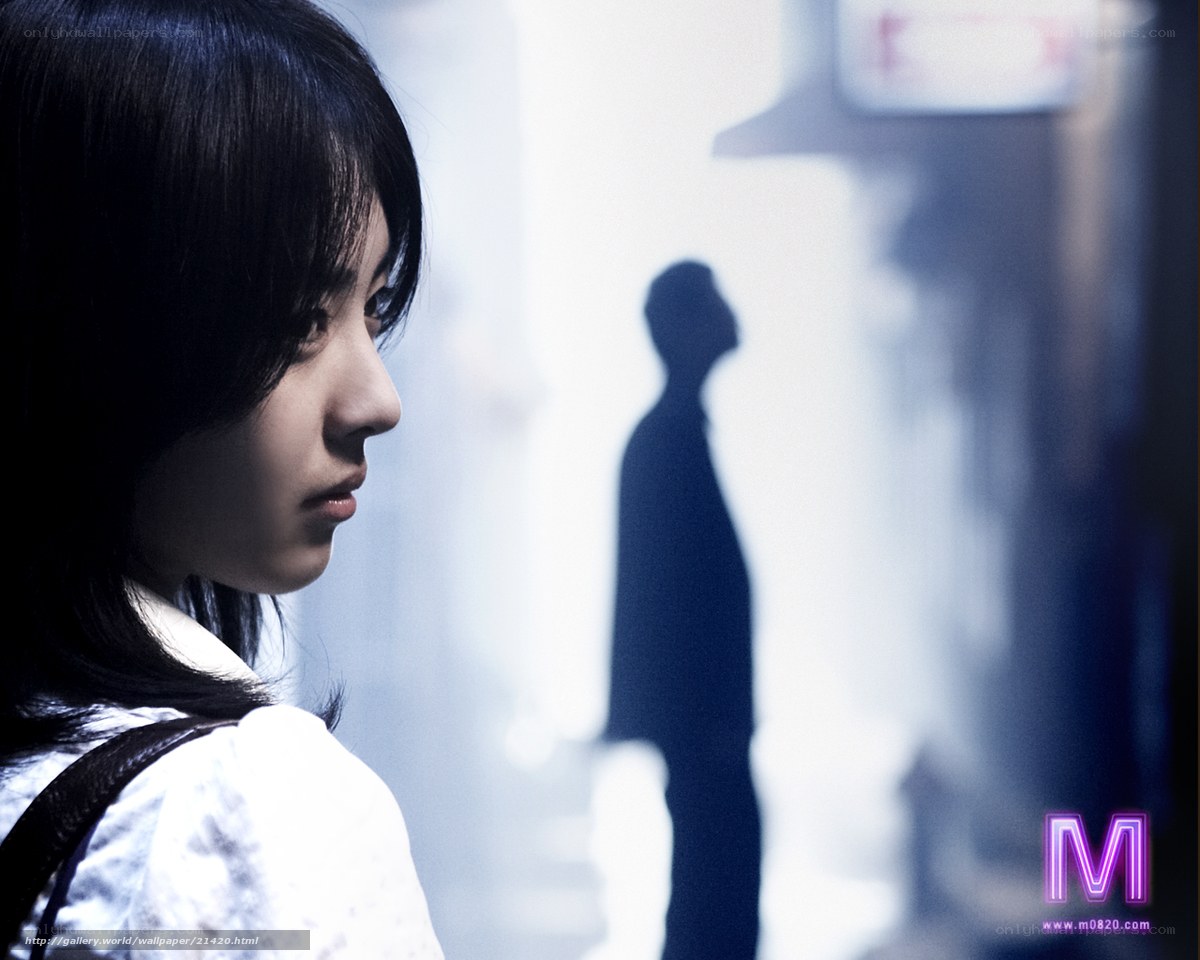 woman looking at shadow