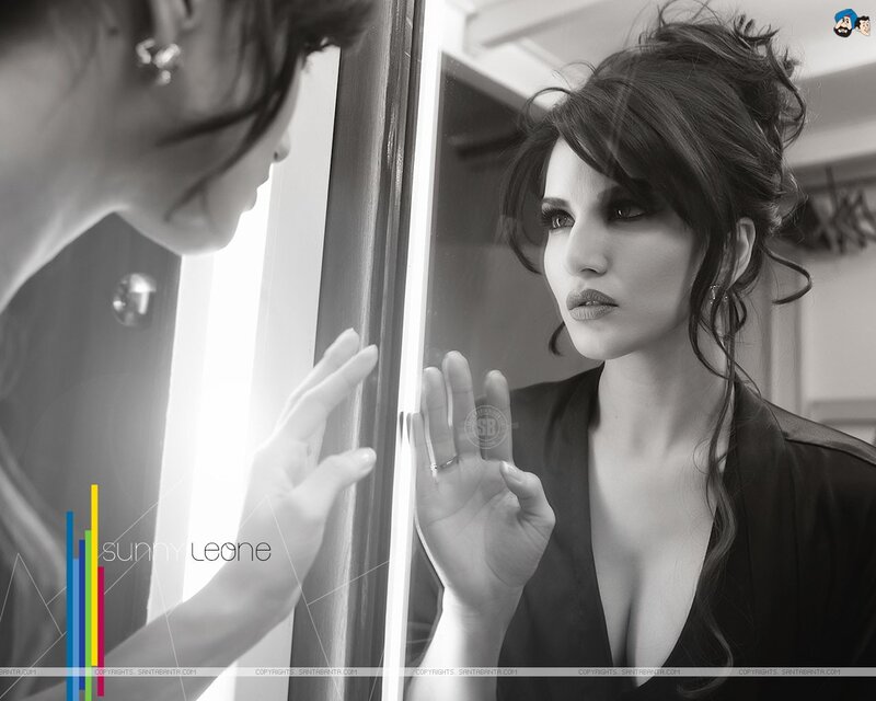 Woman Looking in Mirror — Black, Dramatic, Photograph, Hand
