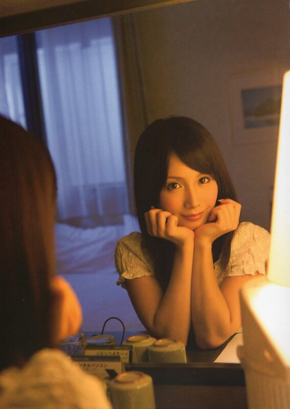 Woman Looking in Mirror — Brown, Calm, Night