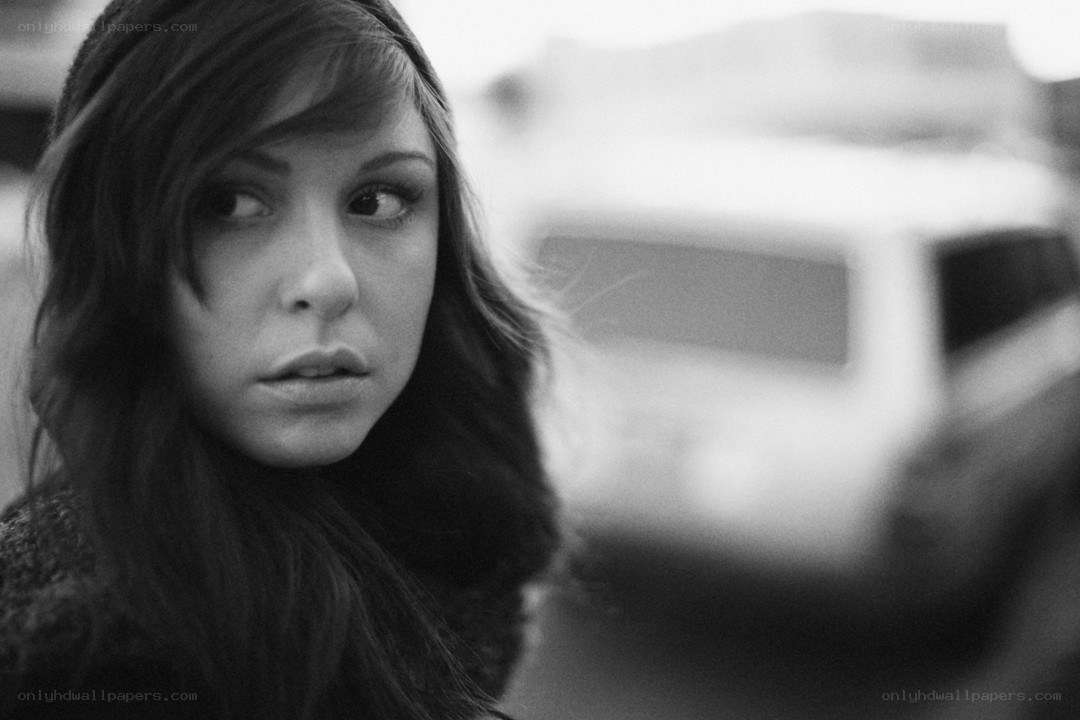 woman looking over shoulder