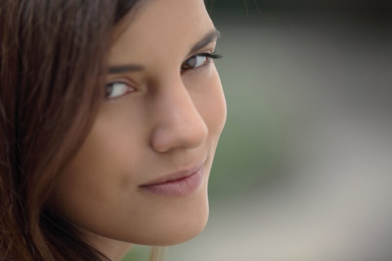woman looking to the side