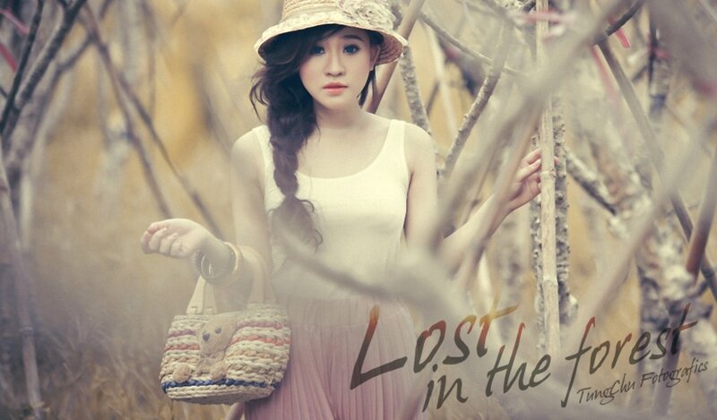Woman lost in the forest