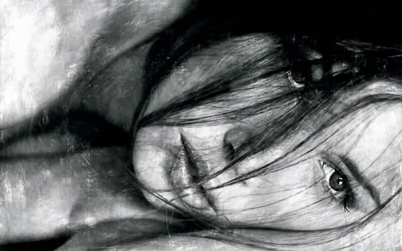 Woman Lying Down — Black, Dramatic