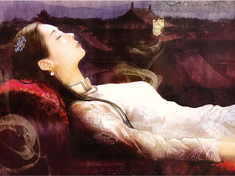 Woman Lying Down — White