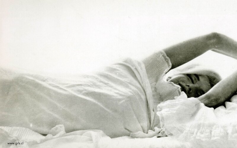 Woman Lying in Bed — Black, Calm, Morning, Photograph