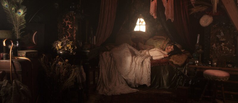 Woman Lying in Bed — Brown