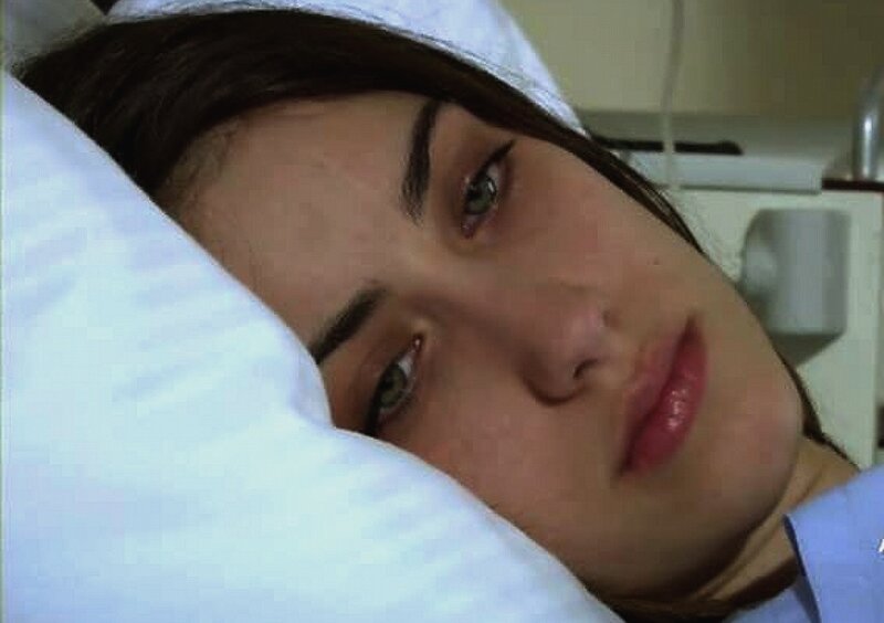 Woman Lying in Bed — White, Calm, Photograph