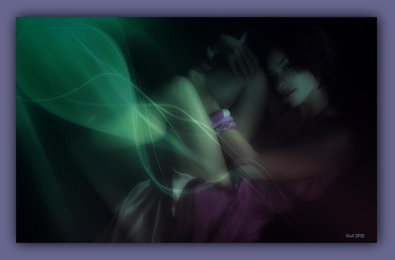 Woman Lying in Dark