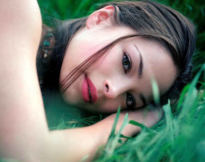 Woman Lying in Grass — Green, Calm, Afternoon, Photograph, Necklace