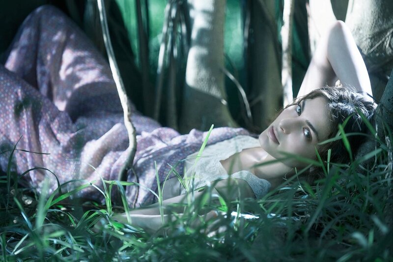 Woman Lying in Grass — Green, Serene, Afternoon, Photograph, Trees