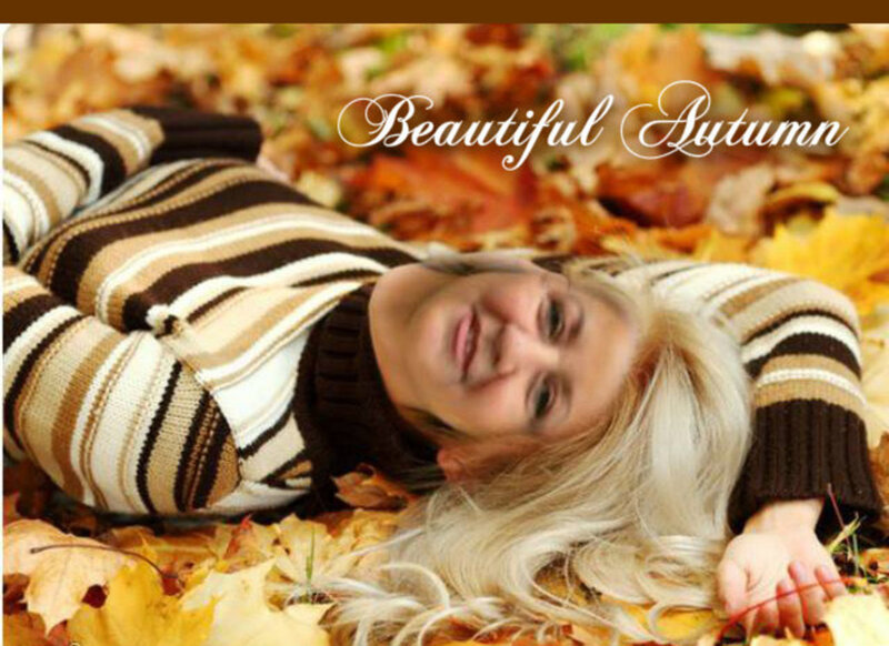Woman Lying in Leaves — Brown, Peaceful