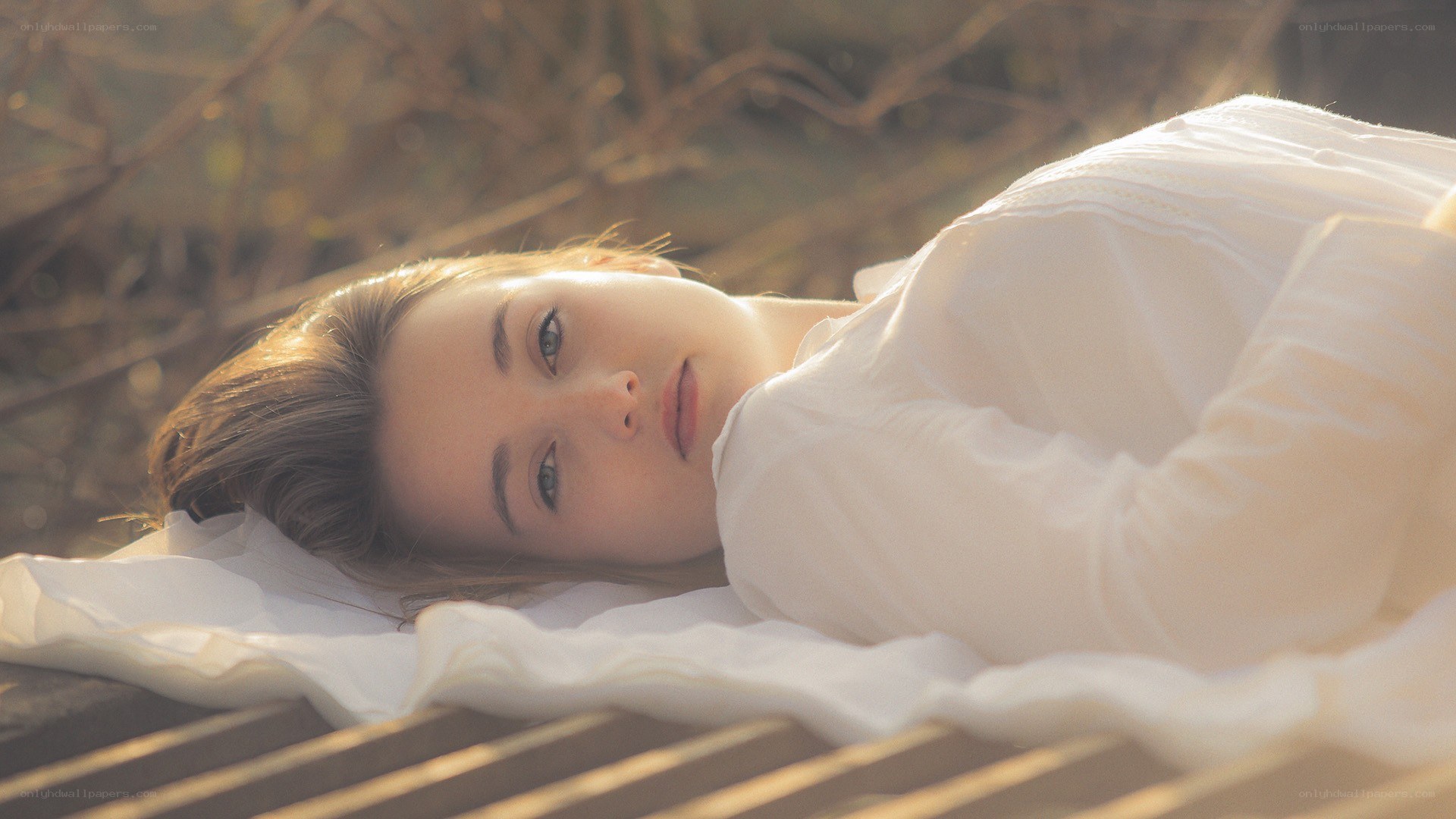 woman lying in sunlight