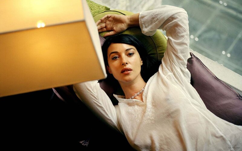woman lying on a couch