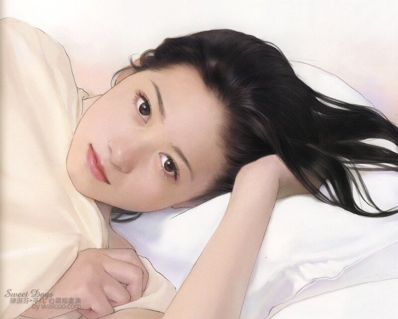 woman lying on a pillow