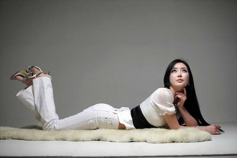 woman lying on a rug