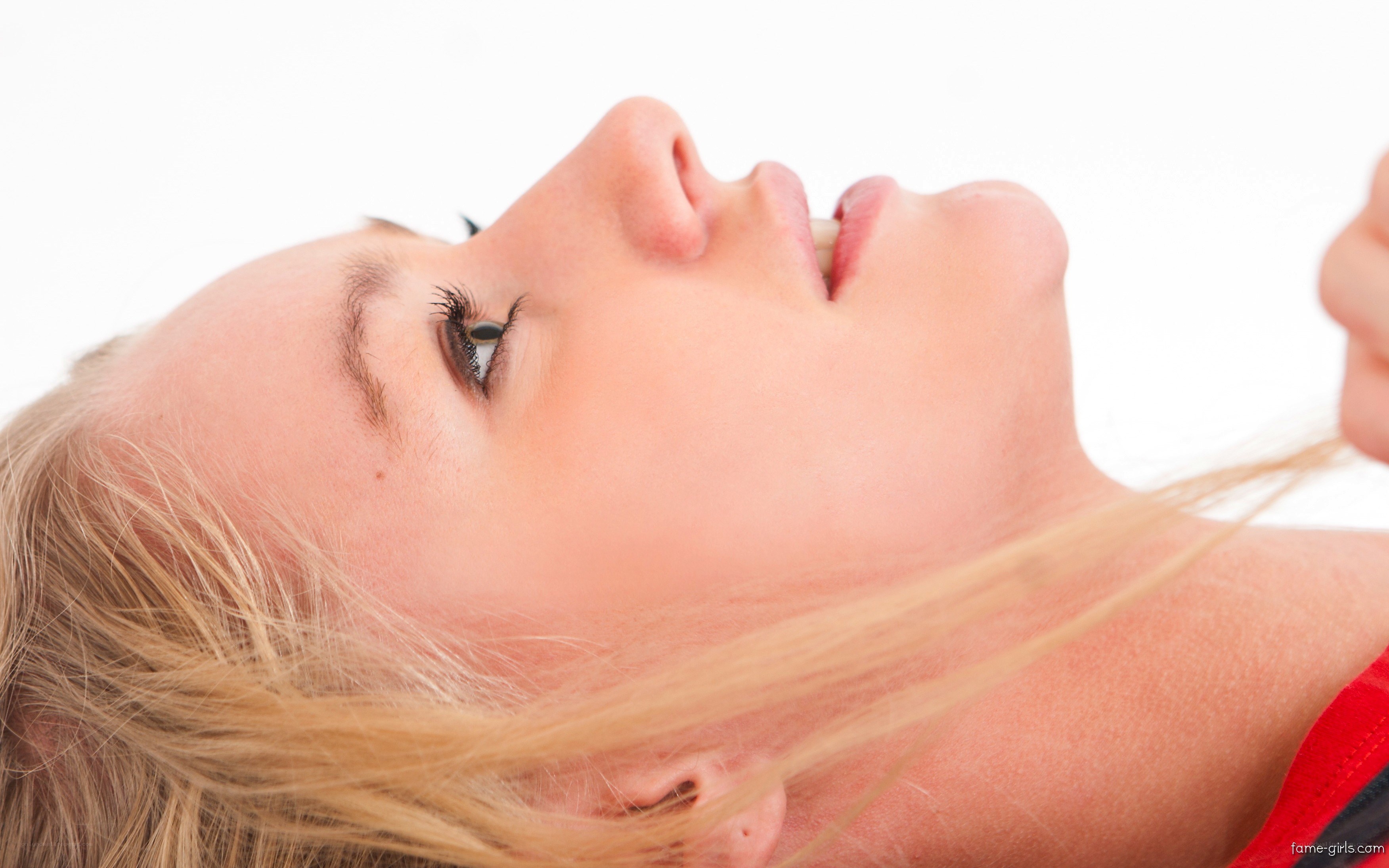 woman lying on back