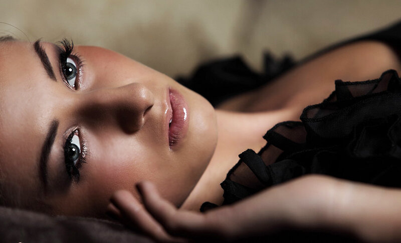 Woman Lying on Back — Black, Calm, Photograph, Black Clothing